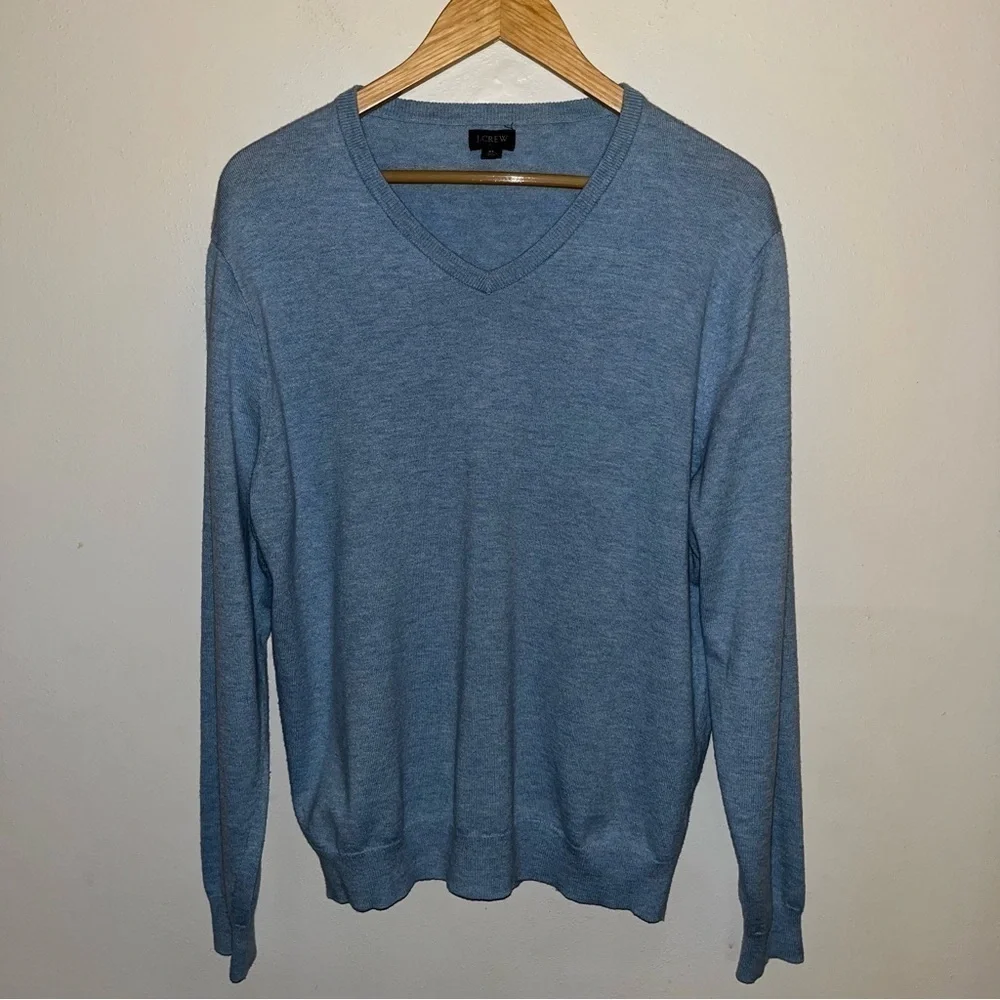 J. Crew Merino Wool Blend V-neck Sweater Men’s Size Extra Large